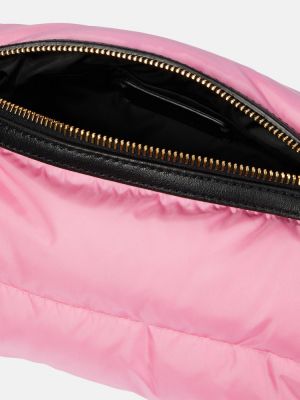 Péřová taška přes rameno Moncler růžová