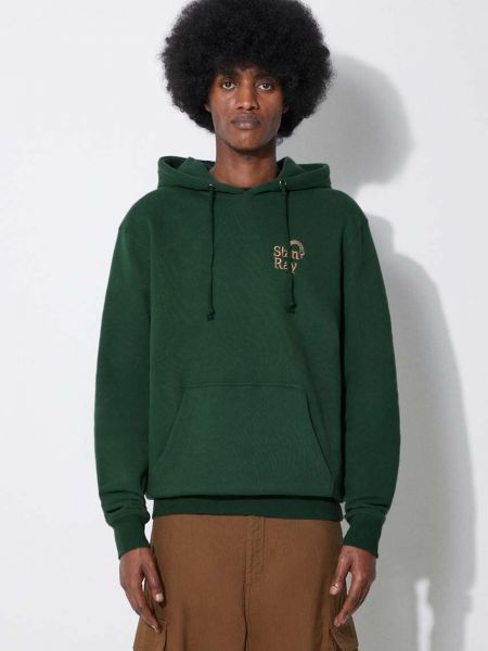 Pamučna hoodie s kapuljačom s mašnom Stan Ray zelena