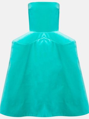 Aksamitna sukienka midi Loewe niebieska