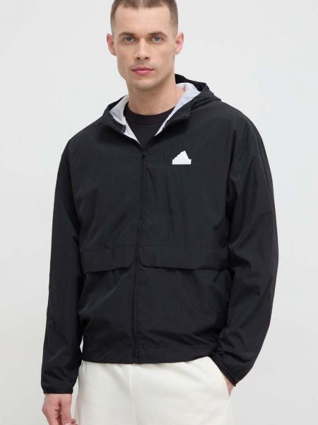 Oversized rövid kabát Adidas fekete