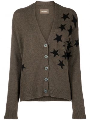 Stjernemønster cashmere strikkegenser Zadig&voltaire grønn