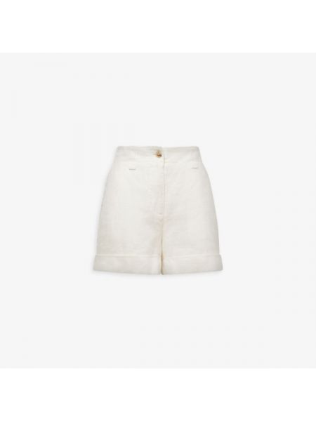 Льняные шорты с карманами Reiss белые