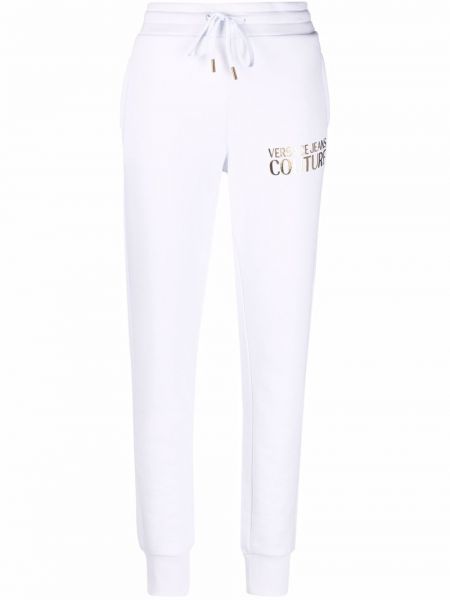 Pantalones de chándal con estampado Versace Jeans Couture blanco