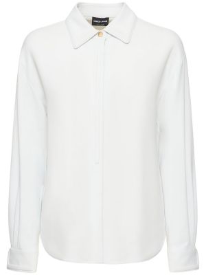 Košulja od viskoze Giorgio Armani bijela