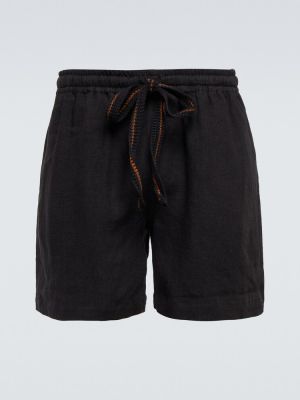 Shorts en lin Commas noir
