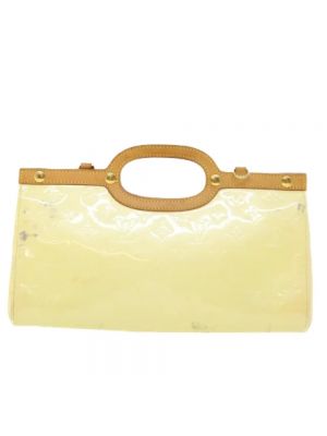 Leder clutch mit taschen Louis Vuitton Vintage gelb