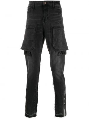Jeans skinny slim avec poches Val Kristopher noir