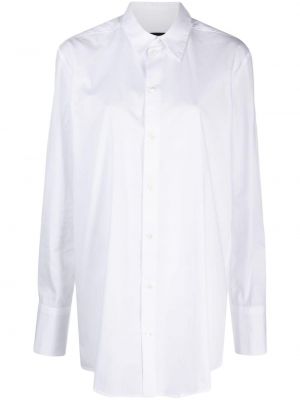 Вълнена риза La Collection бяло