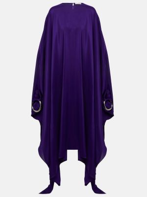 Копринена миди рокля Alaã¯a виолетово