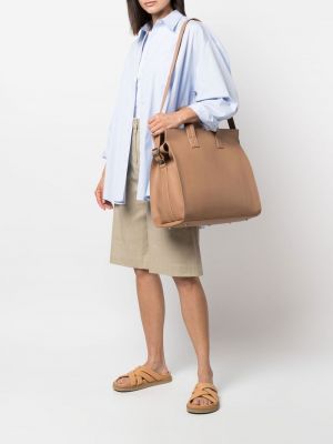 Leder shopper handtasche Marsèll beige