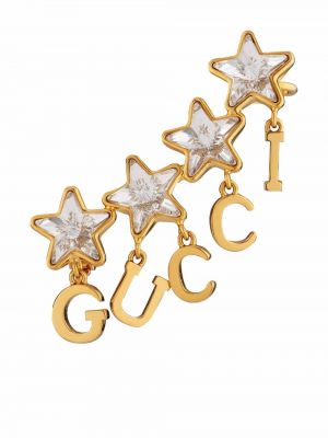 Csillag mintás kristály fülbevaló Gucci - aranyszínű
