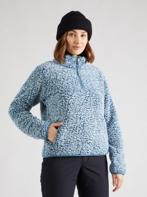 Меланжов пуловер с качулка Protest синьо