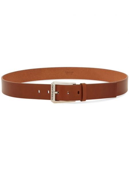 Ceinture en cuir à boucle Ferragamo marron