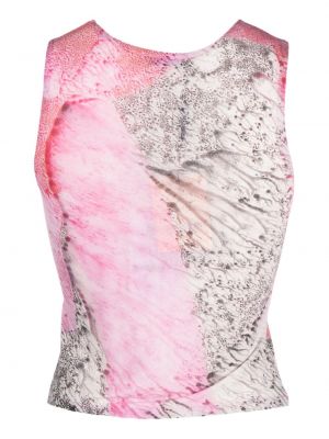 Ärmelloser woll tank top mit print Paloma Wool pink