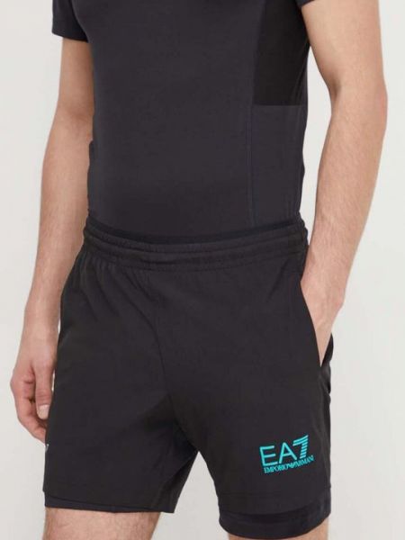 Тканевые шорты Ea7 Emporio Armani черные