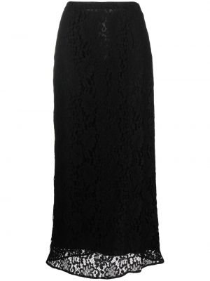 Krajkové midi sukně Del Core černé