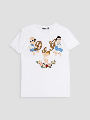 Хлопковая футболка Dolce & Gabbana, белый