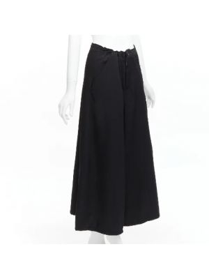 Falda de lana Yohji Yamamoto Pre-owned negro
