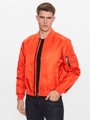 Μπουφάν bomber Calvin Klein πορτοκαλί