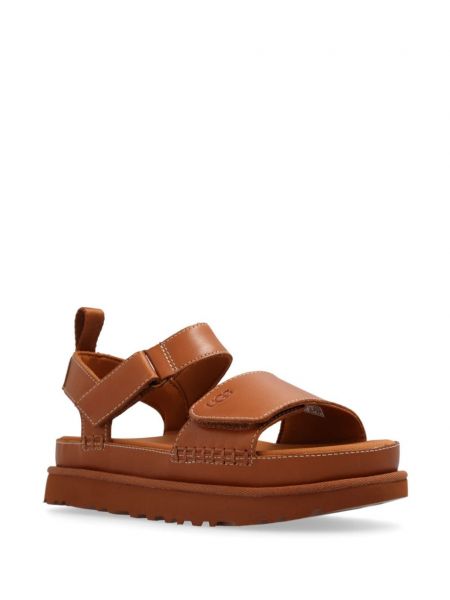 Kožené sandály Ugg hnědé