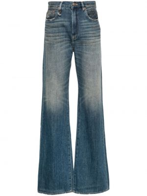 High waist jeans ausgestellt R13 blau