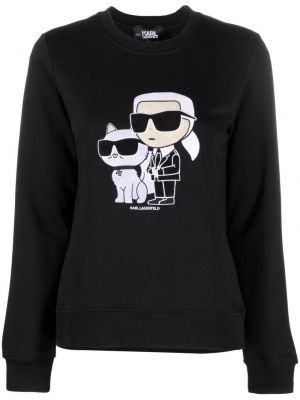 Džemperis bez kapuces Karl Lagerfeld melns