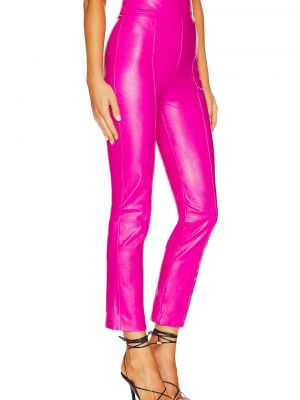 Кожаные брюки Amanda Uprichard розовые