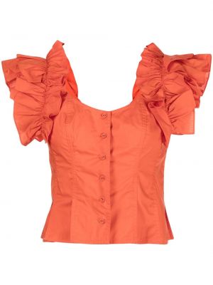 Ruffle bluse Ulla Johnson rød