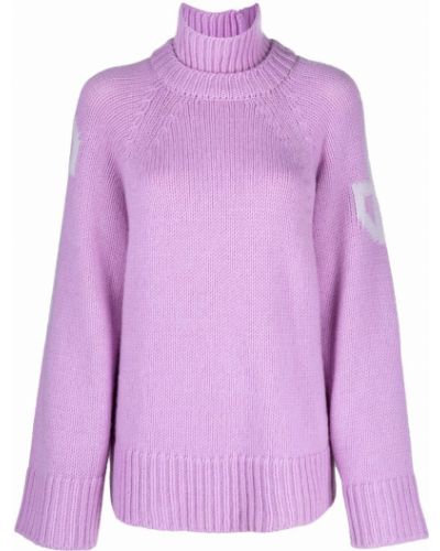 Jersey de cuello vuelto de tela jersey Patou violeta