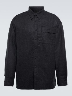 Camicia ricamata di lana Givenchy grigio