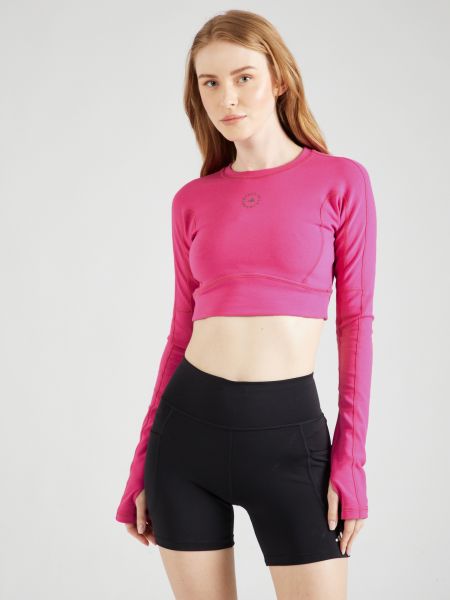 Tričko s dlhými rukávmi Adidas By Stella Mccartney ružová