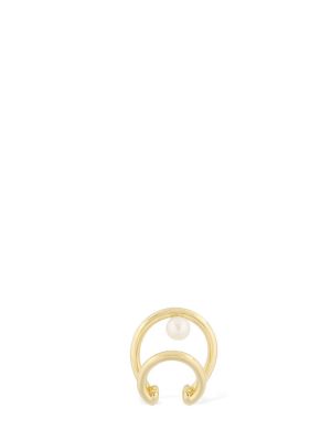 Fülbevaló gyöngyökkel Otiumberg aranyszínű