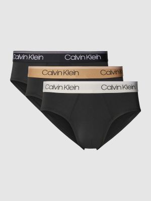 Slipy skórzane Calvin Klein Underwear czarne