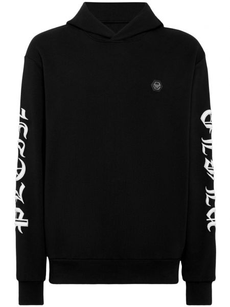 Langes sweatshirt aus baumwoll Philipp Plein schwarz