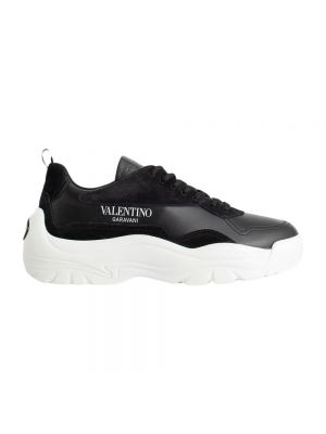 Sneakersy skórzane Valentino czarne