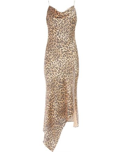 Vestido de cóctel leopardo Alice+olivia marrón