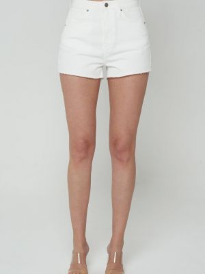 Джинсовые шорты с высокой талией на молнии Cross Jeans белые