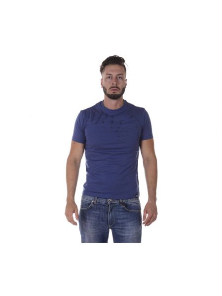 Koszulka z nadrukiem Armani Jeans niebieska