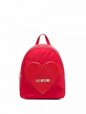 Hjertemønster ryggsekk Love Moschino rød