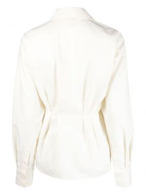 Hemd mit plisseefalten Róhe weiß