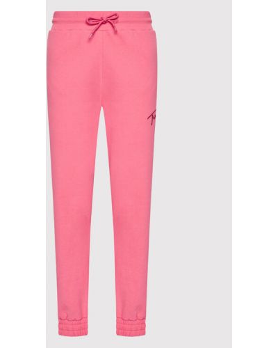 Tommy Jeans Curve Melegítő alsó Signature DW0DW13153 Rózsaszín Relaxed Fit