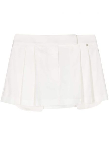 Plisované mini sukně s nízkým pasem Nissa bílé