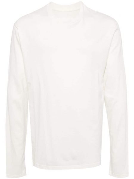 Памучна тениска с принт Jil Sander бяло