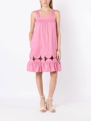 Růžové mini šaty bez rukávů Adriana Degreas