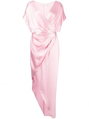 Копринена коктейлна рокля Michelle Mason розово