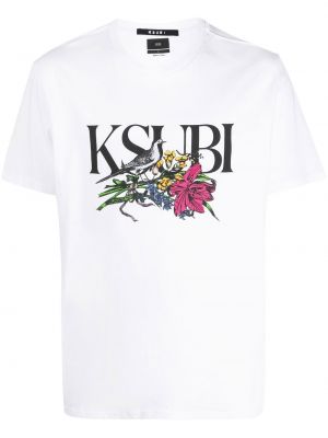 Памучна тениска с принт Ksubi бяло