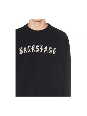 Sweter wełniany 44 Label Group czarny