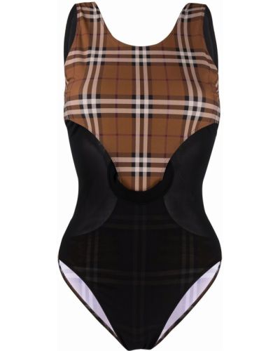 Mesh jersey sjekket body Burberry brun