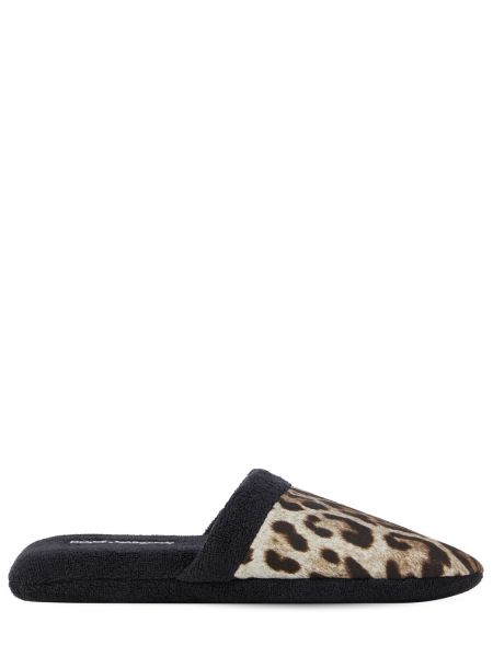 Pantuflas de algodón leopardo Dolce & Gabbana