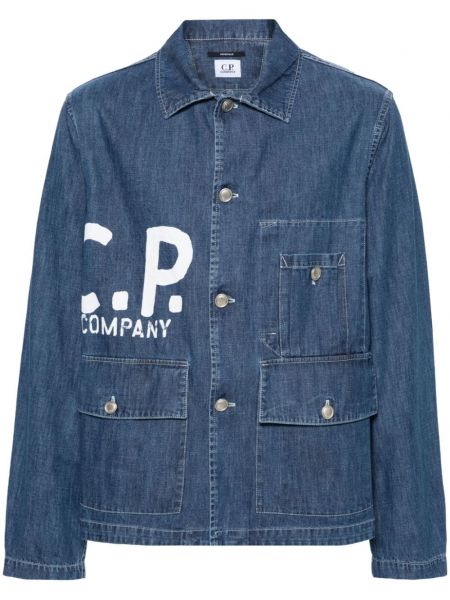 Traper jakna s printom C.p. Company plava